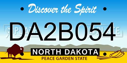 DA2B054 North Dakota License Plate