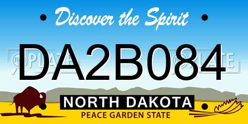 DA2B084 North Dakota License Plate