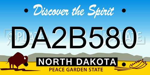 DA2B580 North Dakota License Plate