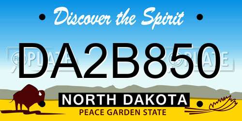 DA2B850 North Dakota License Plate
