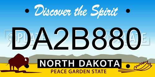 DA2B880 North Dakota License Plate