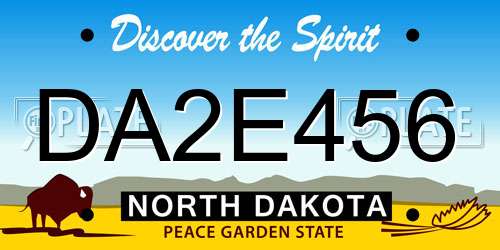 DA2E456 North Dakota License Plate