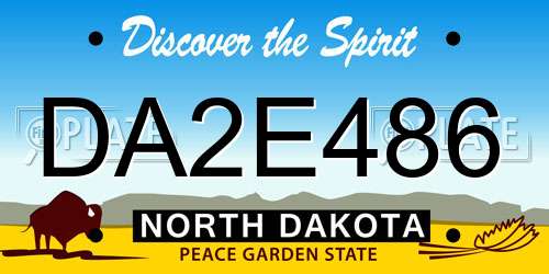 DA2E486 North Dakota License Plate