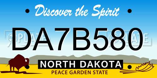 DA7B580 North Dakota License Plate