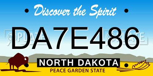 DA7E486 North Dakota License Plate
