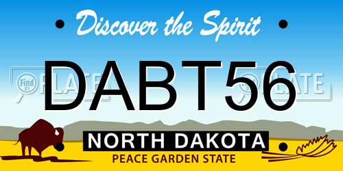 DABT56 North Dakota License Plate
