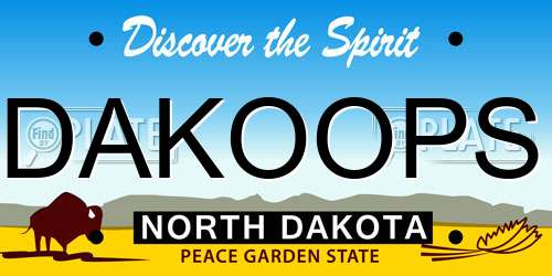 DAKOOPS North Dakota License Plate
