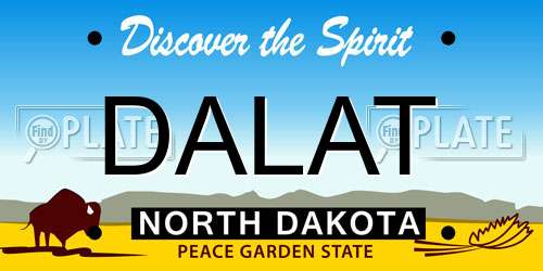 DALAT North Dakota License Plate