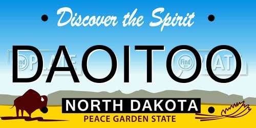 DAOITOO North Dakota License Plate