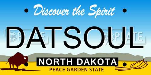 DATSOUL North Dakota License Plate