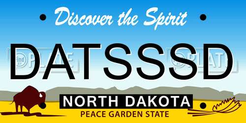 DATSSSD North Dakota License Plate