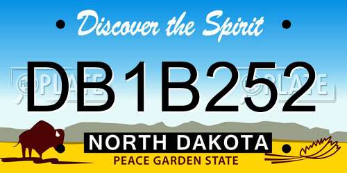 DB1B252 North Dakota License Plate