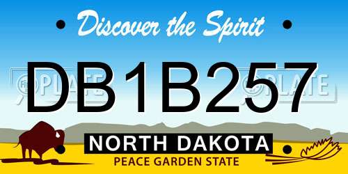 DB1B257 North Dakota License Plate