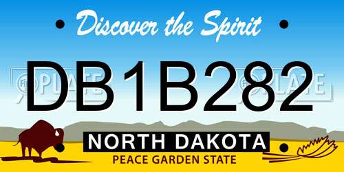 DB1B282 North Dakota License Plate