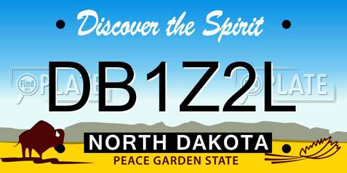 DB1Z2L North Dakota License Plate