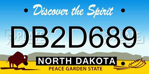 DB2D689 North Dakota License Plate