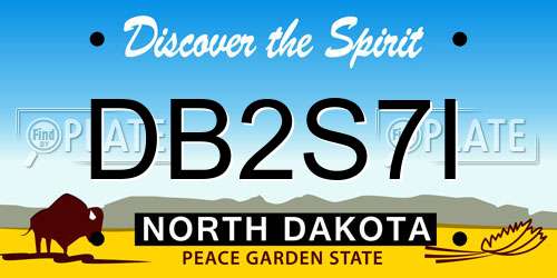 DB2S7I North Dakota License Plate