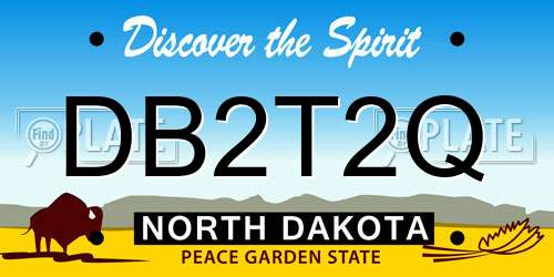 DB2T2Q North Dakota License Plate