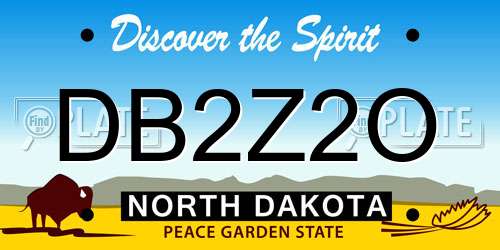 DB2Z2O North Dakota License Plate