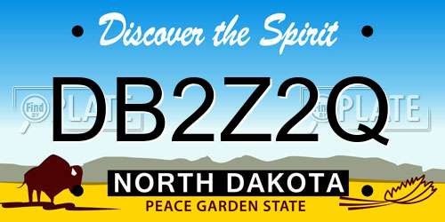 DB2Z2Q North Dakota License Plate