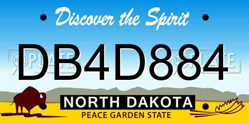 DB4D884 North Dakota License Plate