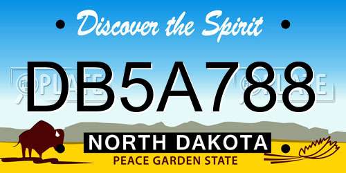 DB5A788 North Dakota License Plate