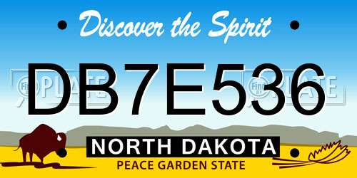 DB7E536 North Dakota License Plate