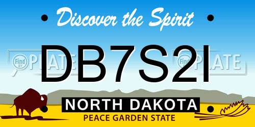 DB7S2I North Dakota License Plate