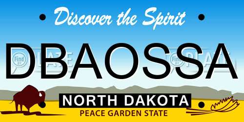 DBAOSSA North Dakota License Plate