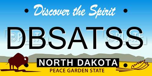 DBSATSS North Dakota License Plate