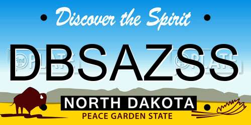 DBSAZSS North Dakota License Plate