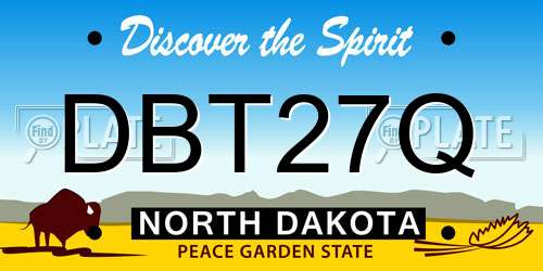DBT27Q North Dakota License Plate