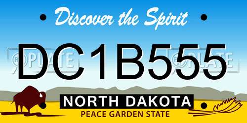 DC1B555 North Dakota License Plate