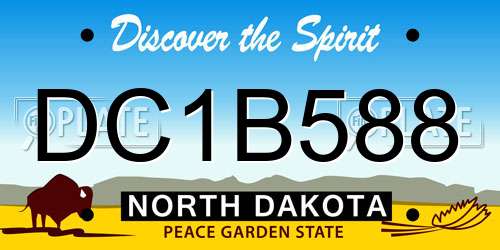 DC1B588 North Dakota License Plate