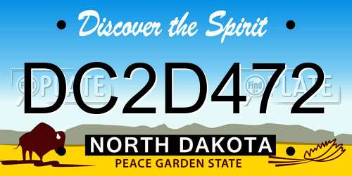 DC2D472 North Dakota License Plate