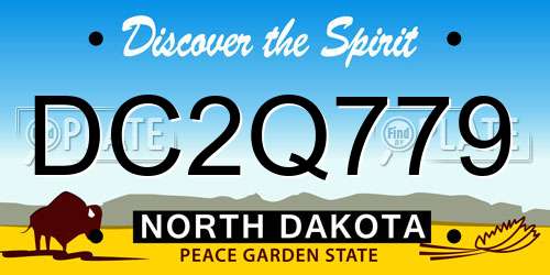 DC2Q779 North Dakota License Plate