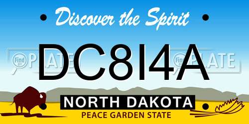 DC8I4A North Dakota License Plate