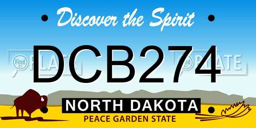 DCB274 North Dakota License Plate