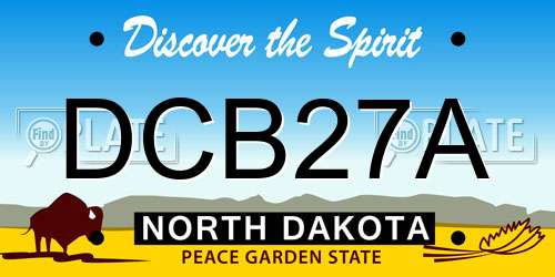 DCB27A North Dakota License Plate