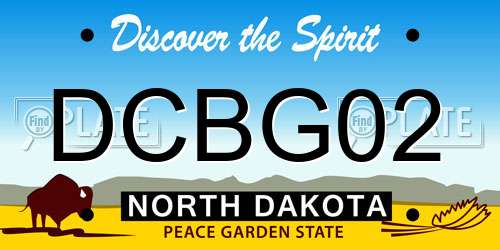 DCBG02 North Dakota License Plate