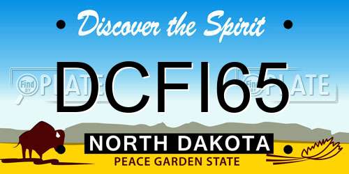 DCFI65 North Dakota License Plate