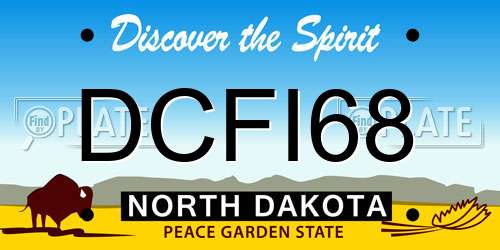 DCFI68 North Dakota License Plate