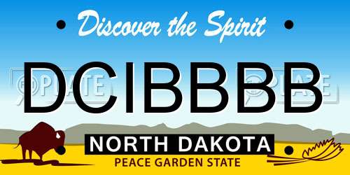 DCIBBBB North Dakota License Plate