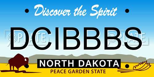 DCIBBBS North Dakota License Plate