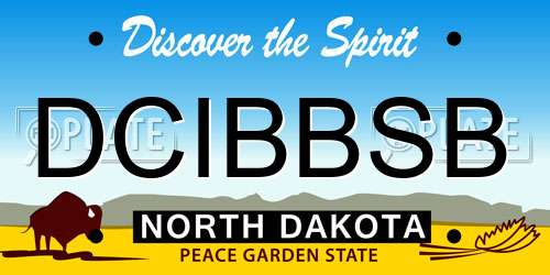 DCIBBSB North Dakota License Plate