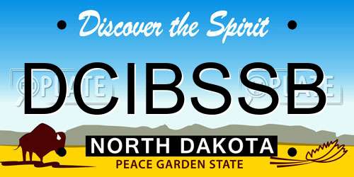 DCIBSSB North Dakota License Plate