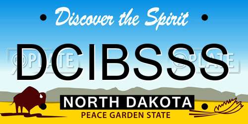 DCIBSSS North Dakota License Plate
