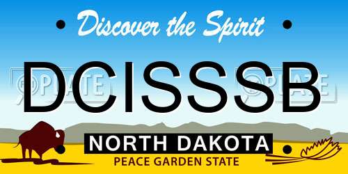 DCISSSB North Dakota License Plate