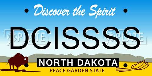 DCISSSS North Dakota License Plate