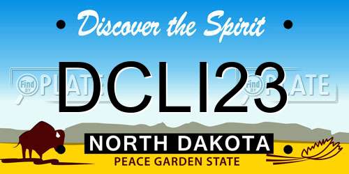 DCLI23 North Dakota License Plate